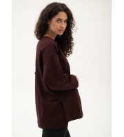 Джемпер для беременных вишневый (р-р 44-50) (мм116)